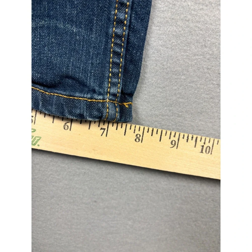 Levi's 513 Slim Straight Jeans Mens 36x32 Blue Medium Wash Stretch Denim